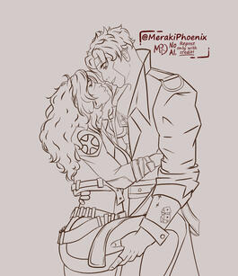 Rogue x Gambit linework